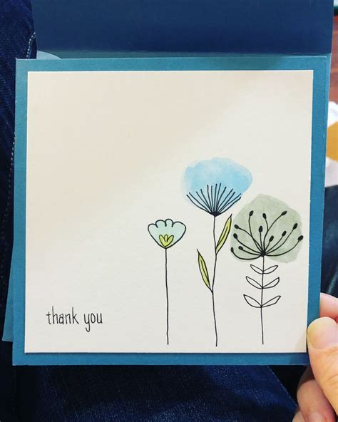 Thank you card | Watercolor cards, Cards, Watercolor greeting cards