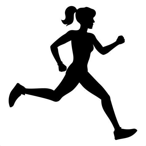 Girl Running Silhouette Vector Art, Icons, and Graphics for Free Download