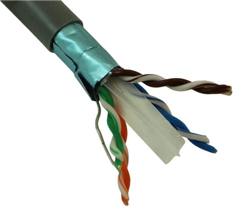 1000ft CAT6E Bulk Network Cable STP/CMR 550Mhz SHIELDED Solid Gray ...