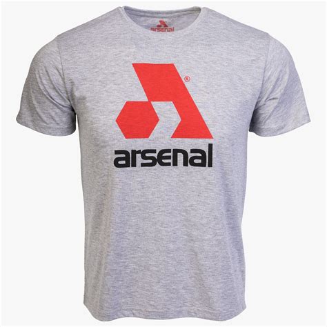 Arsenal Gray Cotton Relaxed Fit Logo T-Shirt at K-Var