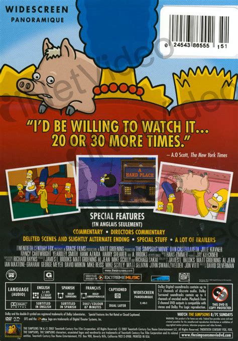 The Simpsons Movie (Widescreen Edition) (Bilingual) on DVD Movie