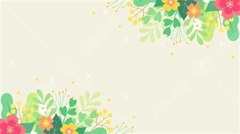 Hello Spring Spring Nature Green Cute Floral Powerpoint Background For ...