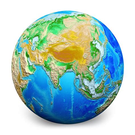 3D Earth Globe Graphic With White Background Stock Photo | PowerPoint ...