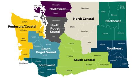 Washington State Regions Map - Black Sea Map