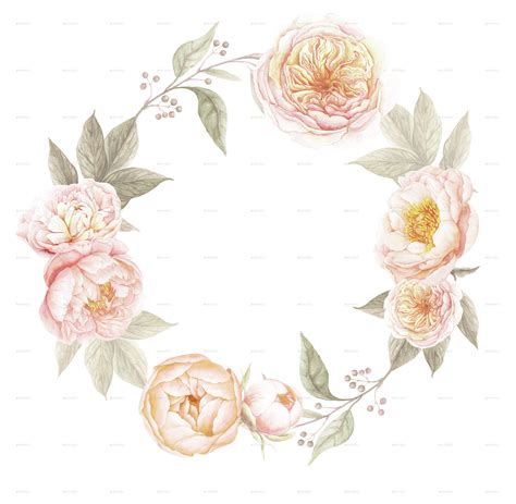 translucent peonie wreath clipart 20 free Cliparts | Download images on ...