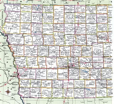 Iowa Map With Counties And Cities – Verjaardag Vrouw 2020