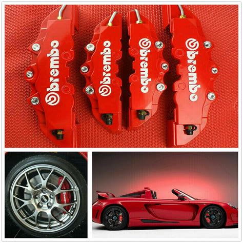 4Pcs/Set 3D Style Car Universal Disc Brake Caliper Covers Front & Rear ...