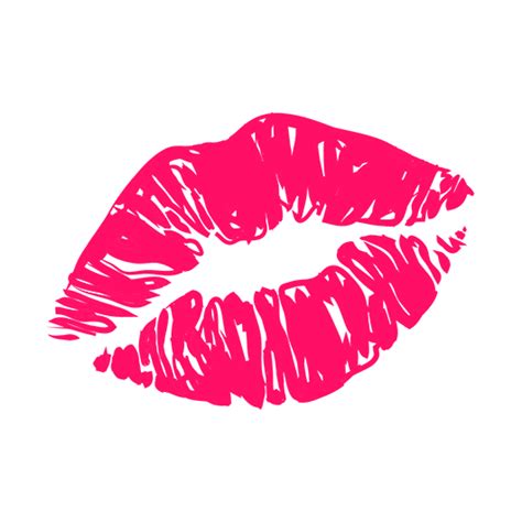 a pink lipstick kiss on a white background