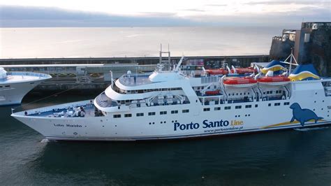 Ferry "Lobo Marinho" departed Funchal/Madeira to Island of Porto Santo ...