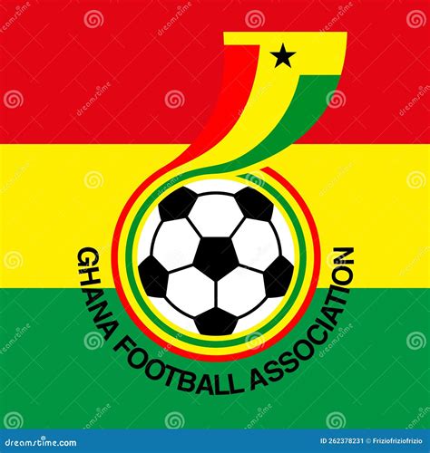 Emblem of the Football Federation of Ghana with Ghanese Flag Editorial ...