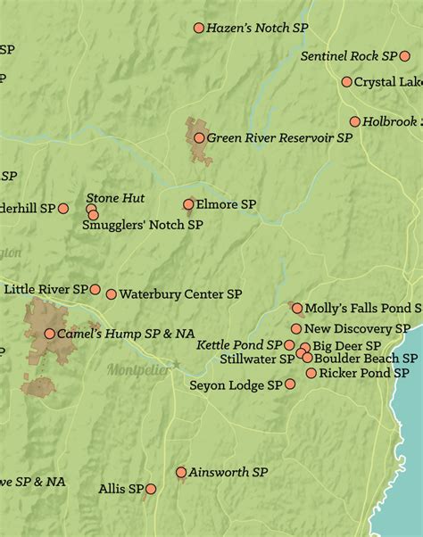 Vermont State Parks Map 11x14 Print - Best Maps Ever