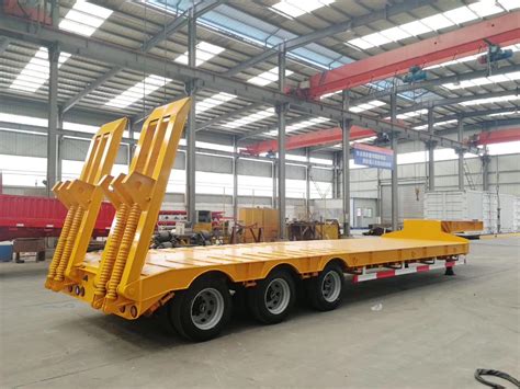 Luen 3 axle low bed semi trailer hot 18 meter long low bed trailer from ...