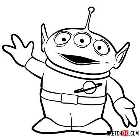 How to draw Green Alien | Toy Story | Toy story tattoo, Alien drawings ...