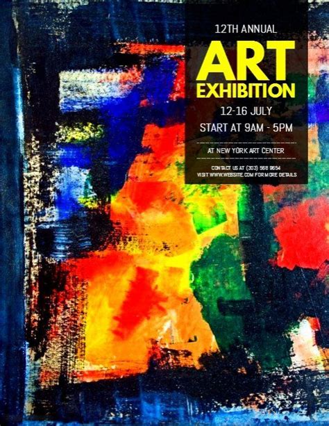 Art Show Invitation Template Inspirational Art Exhibition Flyer ...