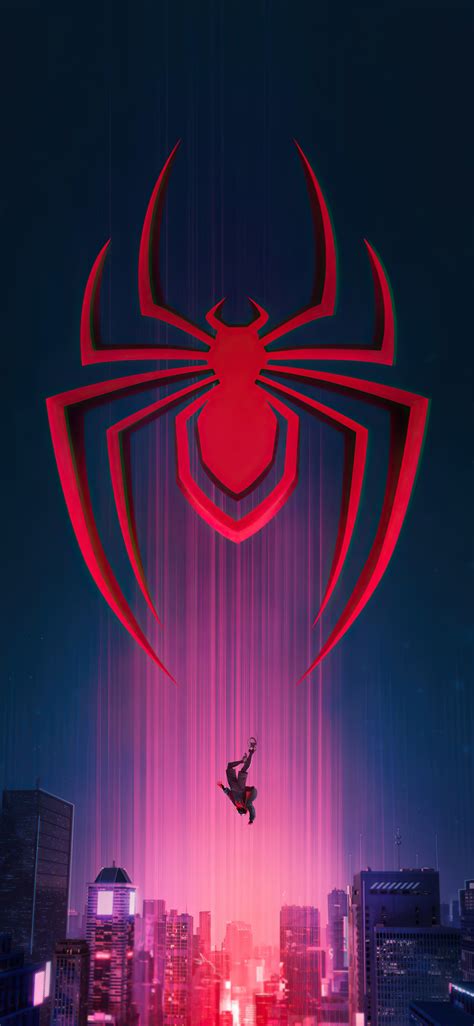 1125x2436 Spider Man Miles Morales Logo Iphone XS,Iphone 10,Iphone X ...