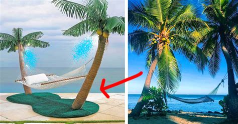 This Palm Tree Hammock Stand With Misters Lets You Create Paradise ...