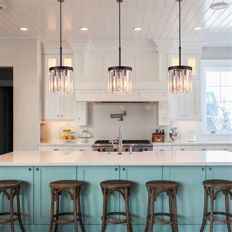 Kitchen Island Pendant Lighting Modern Crystal Mini Chandelier Oil ...