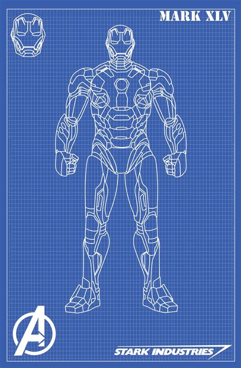 Iron Man Mark XLV Blueprints by nickgonzales7 on DeviantArt | Iron man ...