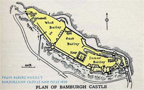 Banburgh Castle - layout | Castle, Castle layout, Map