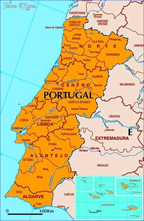 Portugal Map - ToursMaps.com