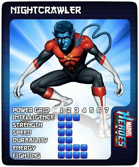 Marvel nightcrawler power grid | Power grid, Super hero powers ...