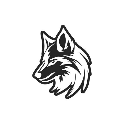 Premium Vector | Vector logo feat an elegant black and white fox ...