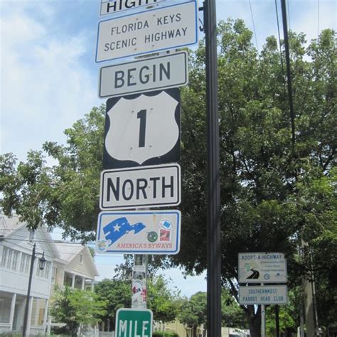 U.S. Route 1 Mile 0 Sign – Key West, Florida - Atlas Obscura