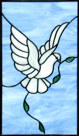 stained glass dove