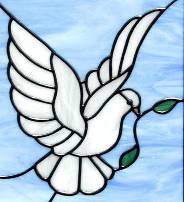 stained glass dove