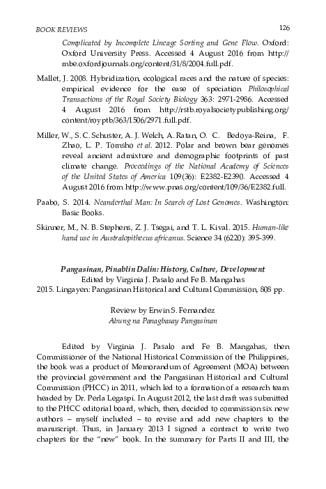 First page of “Pangasinan, Pinablin Dalin: History, Culture, Development”