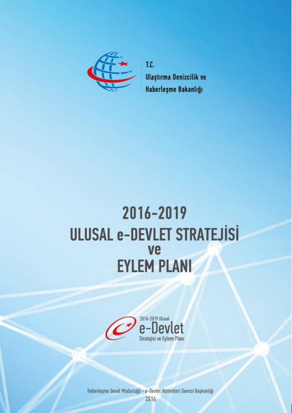 First page of “Ulaştırma Bakanlığı  2015 - 2019 Ulusal E-devlet Stratejik Planı”