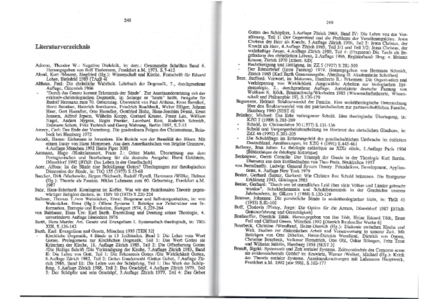 First page of “Literaturverzeichnis”