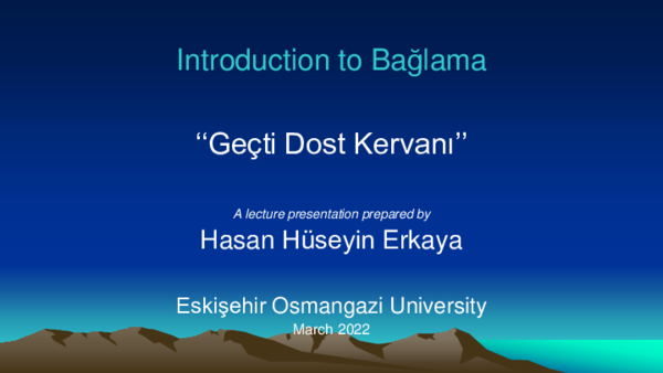 First page of “Intro Baglama 14 gecti dost kervani”