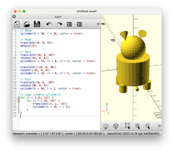 ChatGPT 4.0 generating a 3D model of a cat