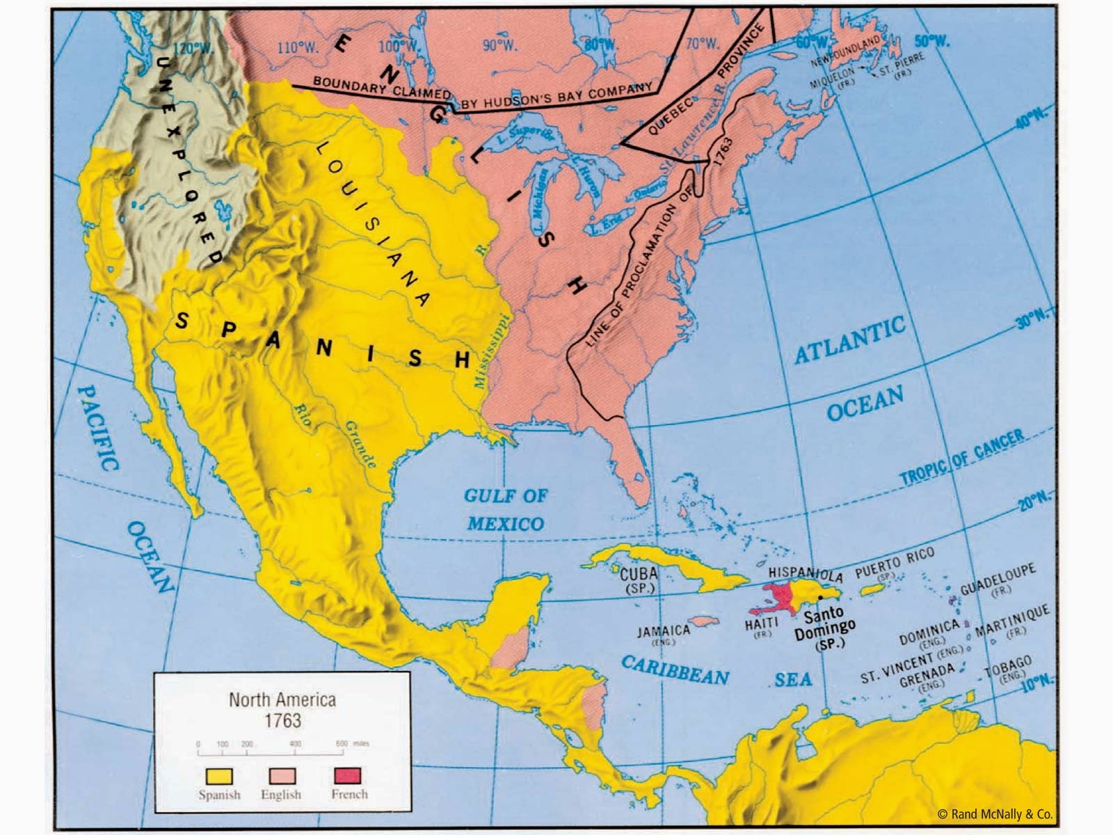 North America 1763 Map Worksheet