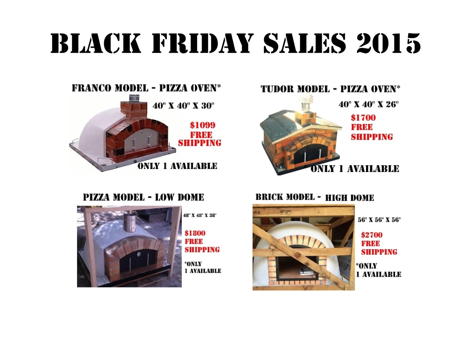 Dome Ovens - Wood and gas fired ovens: Black Friday - Wood fired pizza ...