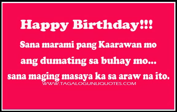 Tagalog Birthday Quotes. QuotesGram