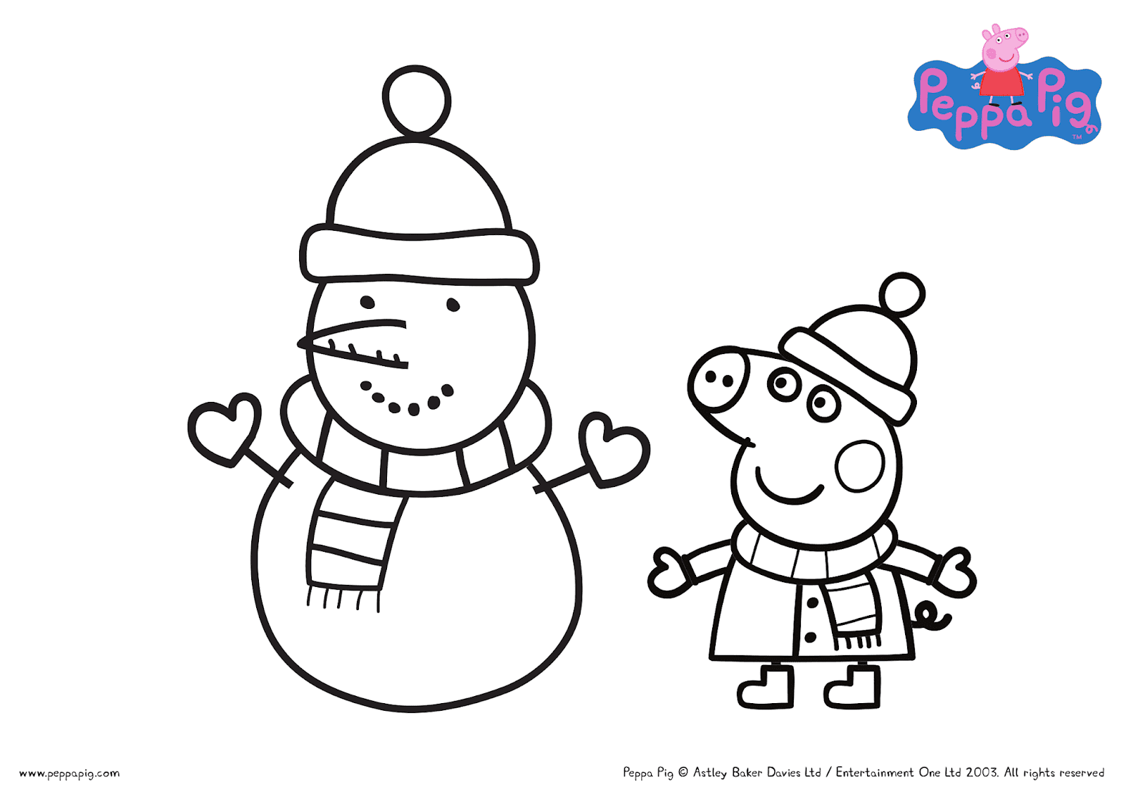 Christmas with Peppa Pig {FREE Printable Coloring Sheets & More ...