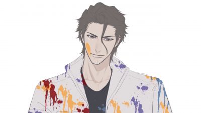 Sosuke Aizen, 5K, Bleach, Minimalist, Soul Reaper