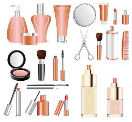 A variety of cosmetics clip art