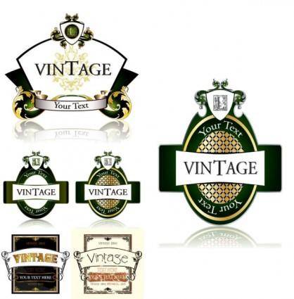 Fine bottle label vector