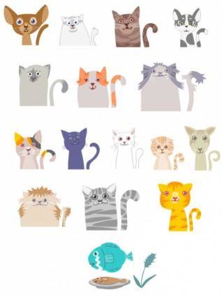 Vector cartoon cat