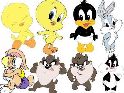 Baby looney tunes baby looney tunes cartoon characters vector