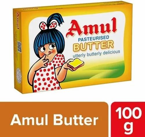 Flavor: Salted 100g Amul Butter, Milk Fat: 80%, Packaging Type: Pack at ...