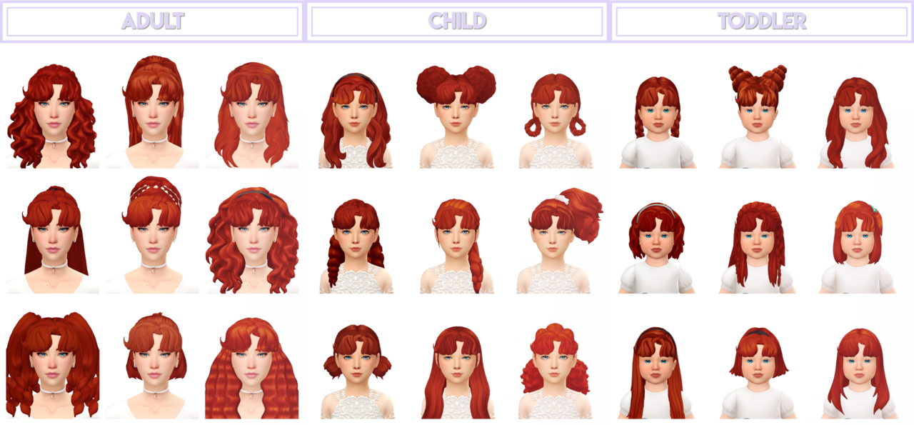 Sims 4 Curtain Bangs Hair CC