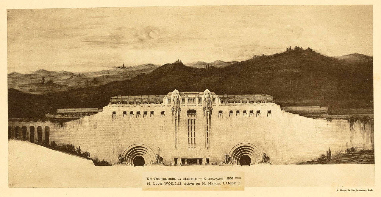 Competition design elevation for a tunnel connecting France and England