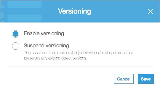 S3 versioning