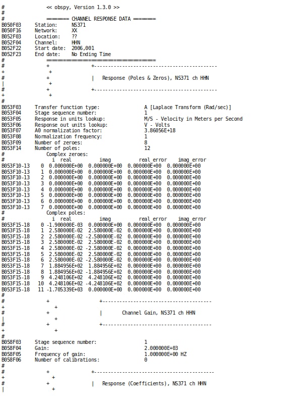 Sample response file example