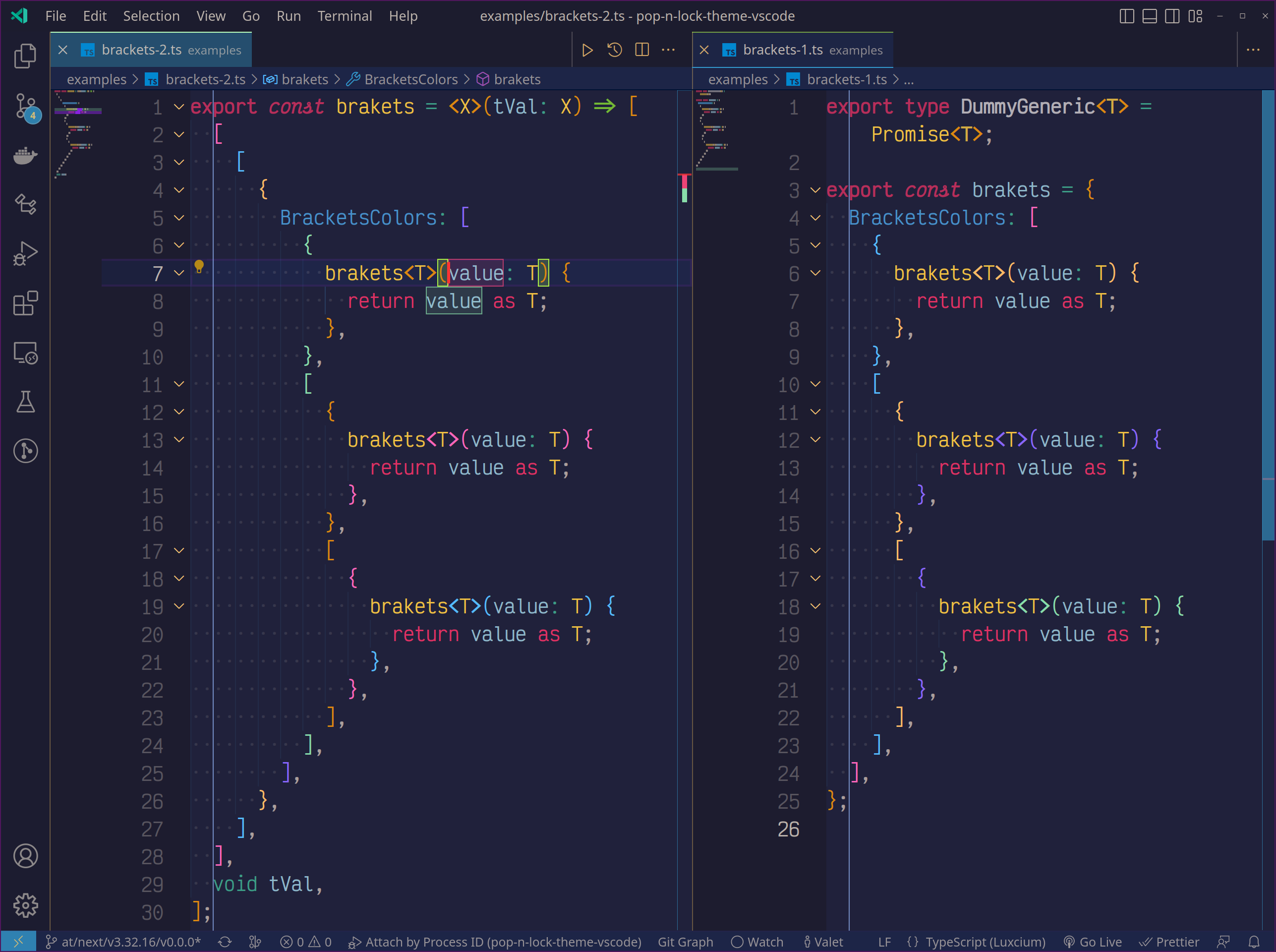 [High performance bracket pair colorization]