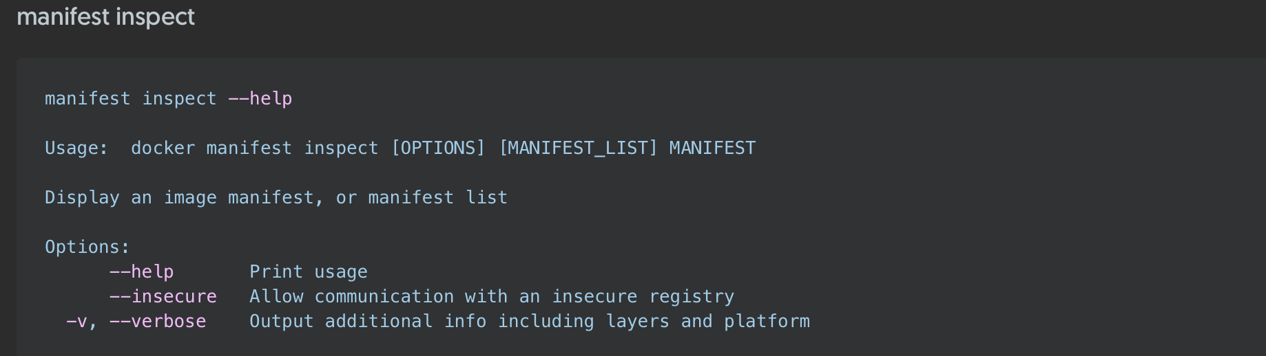 Manifest